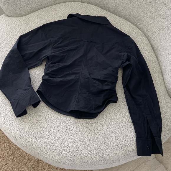 Black Button Up Blouse - Picture 2 of 4